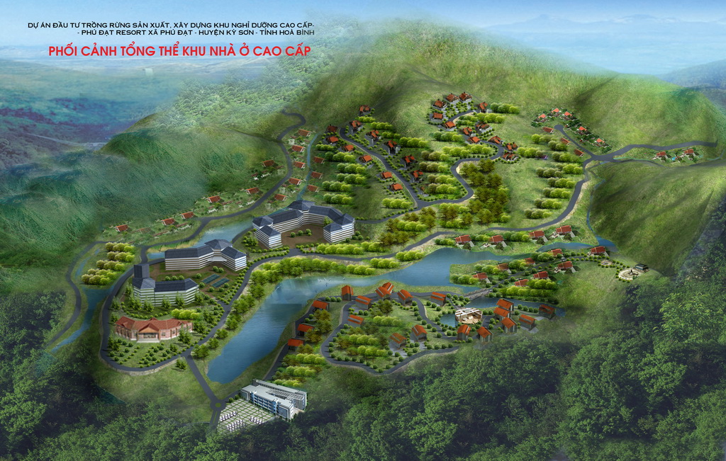Detailed construction planning 1/500 senior Resort Phu Dat, in Dan Ha, Ky Son district, Hoa Binh province