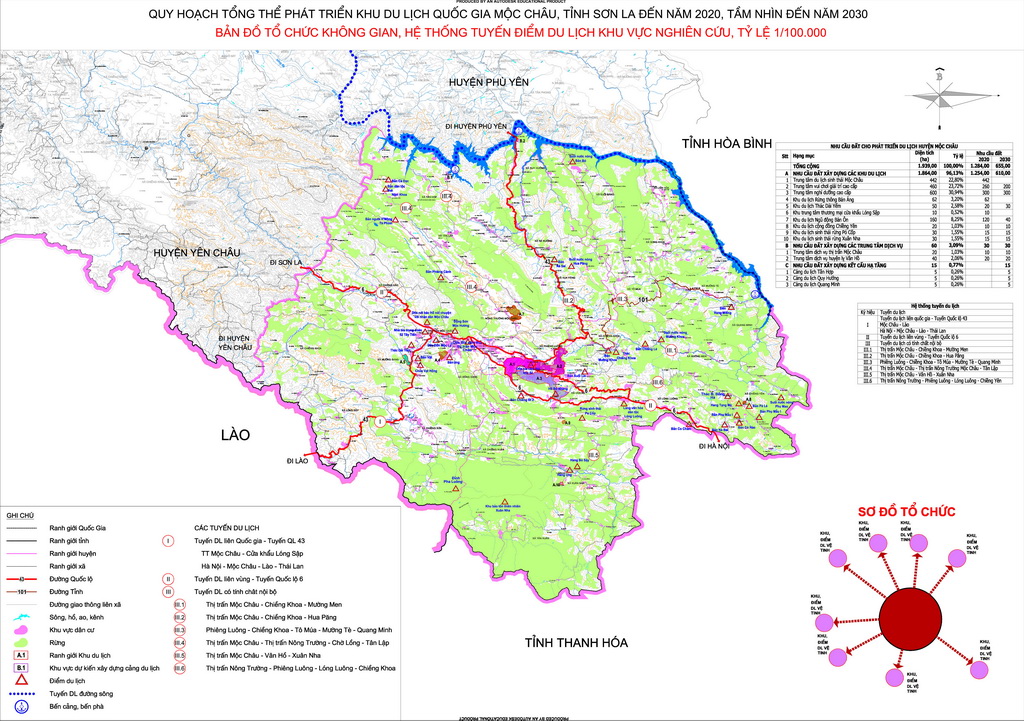 The master plan for development of the national tourism zone Moc Chau, Son La