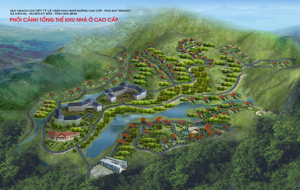 Detailed construction planning 1/500 senior Resort Phu Dat, in Dan Ha, Ky Son district, Hoa Binh province