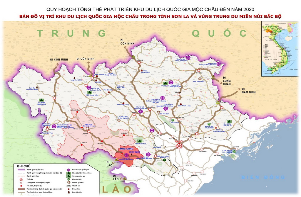The master plan for development of the national tourism zone Moc Chau, Son La
