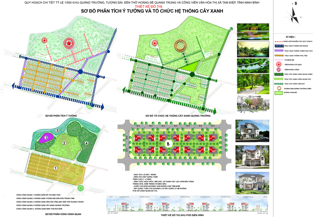 Khu quảng trường, tượng đài, đền thờ hoàng đế Quang Trung và công viên văn hóa thị xã Tam Điệp_Quy hoạch chi tiết tỷ lệ 1/500
