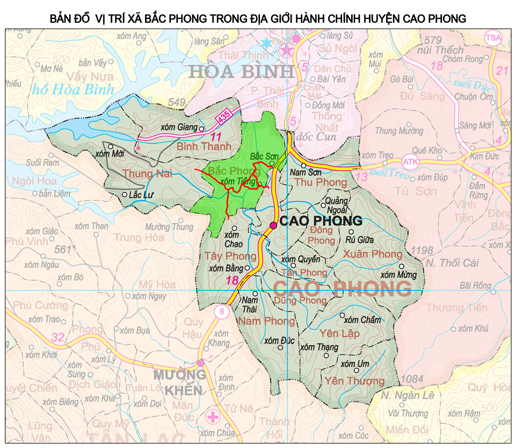 Xã  Bắc Phong, huyện Cao Phong_Quy hoạch xây dựng nông thôn mới