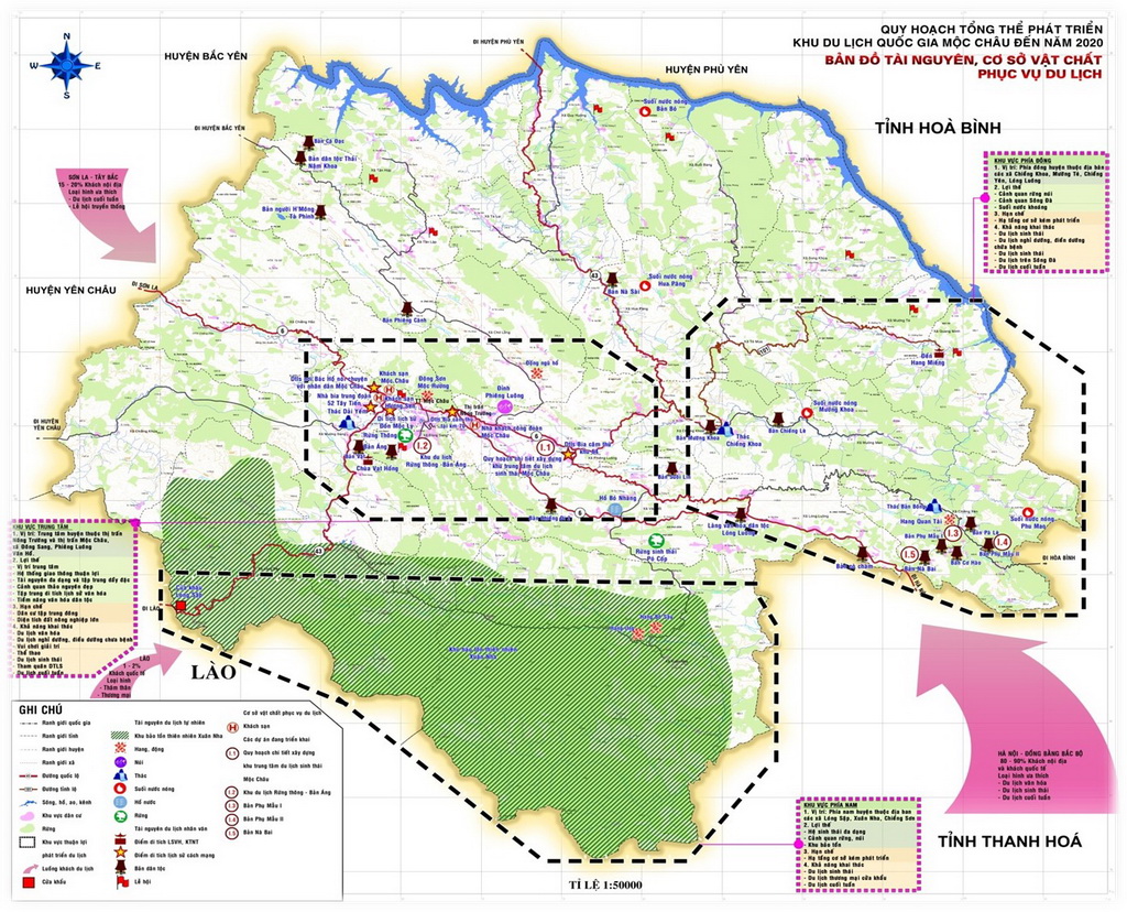 The master plan for development of the national tourism zone Moc Chau, Son La