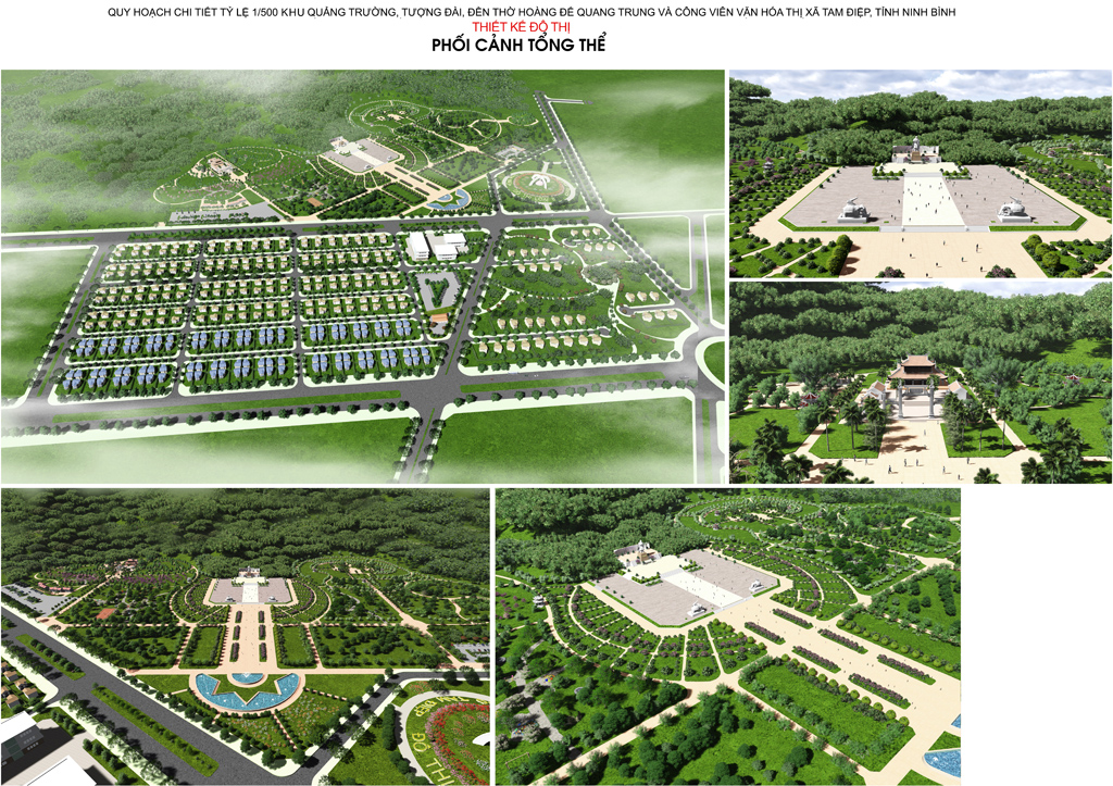 Khu quảng trường, tượng đài, đền thờ hoàng đế Quang Trung và công viên văn hóa thị xã Tam Điệp_Quy hoạch chi tiết tỷ lệ 1/500